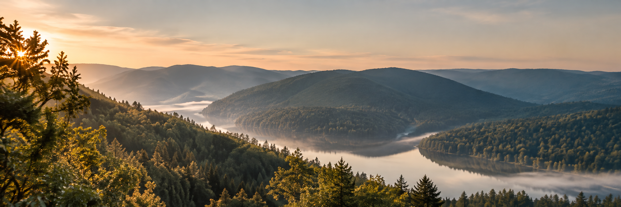 Ruhige Naturlandschaft am Edersee als Rahmen für die Duale Heiltherapie Ausbildung